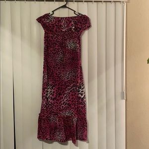 Off shoulder mid length dress